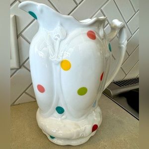 Rosanna Rainbow Polka Dot 8" Tall Pitcher
